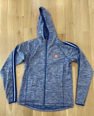 G-III 4Her Hoodie Womens L Blue Full Zip Chicago Cubs Logo Lightweight